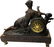 Patinated Metal and Marble Figural Mantel Clock - 5