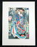 19C Japanese Woodblock Print Robed Female Figure - 2
