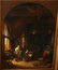 Vintage Dutch Interior Scene Oil Painting Repro - 2