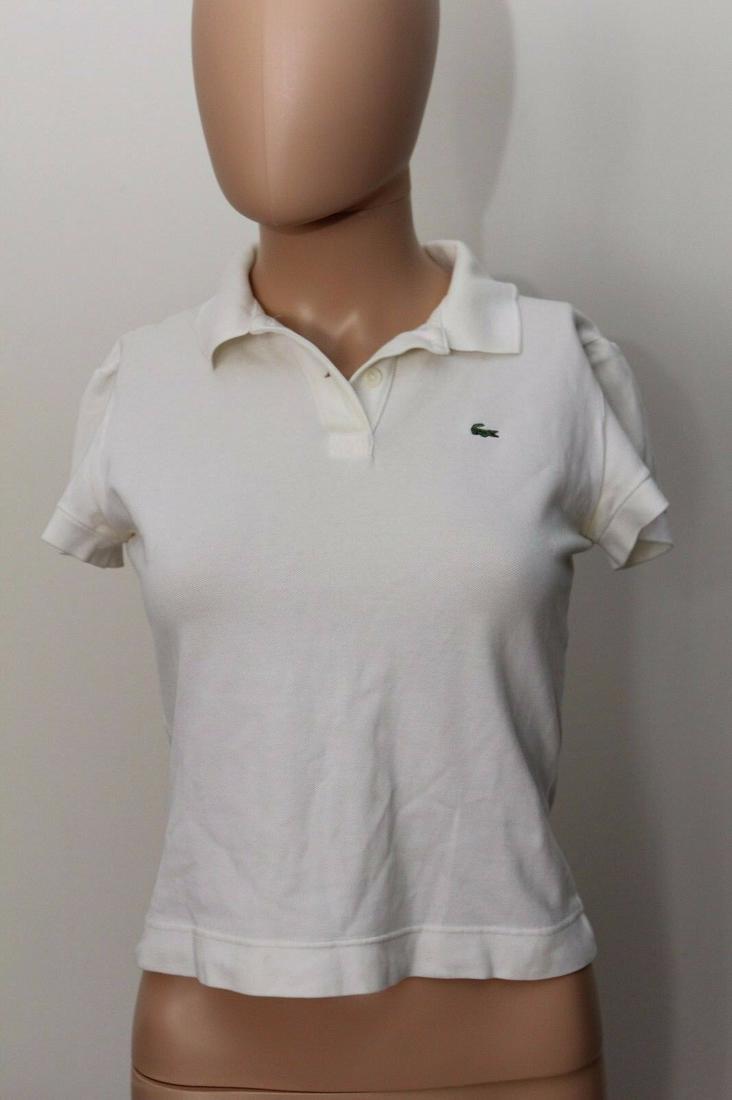 LACOSTE MADE IN FRANCE SHIRT POLO COTTON BLEND SIZE: NH5 LACOSTE SIZE 38 MADE IN FRANCE 96% COTTON 4% ELASTANE some discoloration under armpit some yellows spots SOME DISCOLORATION UNDER ARMPIT YELLOWISH COLOR PLEASE, CHECK OUR OTHER VINTAGE DESIGNER'S