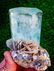 Aquamarine , Natural Aquamarine Crystal Muscovite Mica