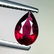 0.63 ct Natural Rubelite Tourmaline Pear Cut - 2