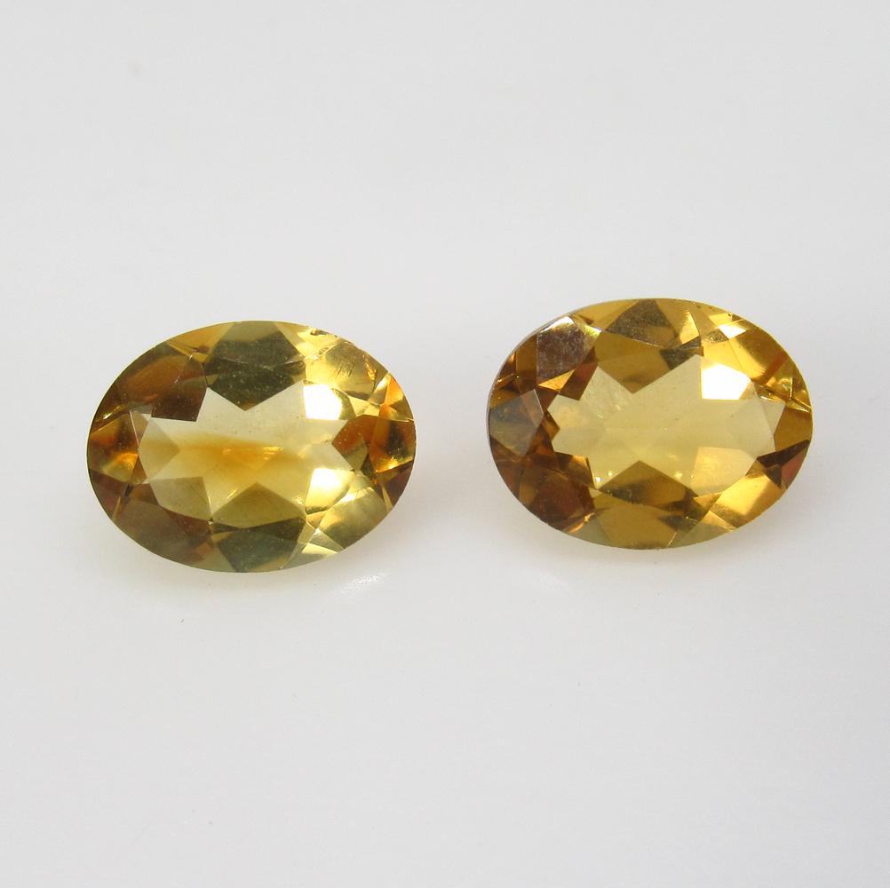 3.13 Ct Natural Yellow Citrine Oval Pair (1 of 2)
