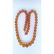 70 g. Vintage 100% natural Baltic amber necklace cognac