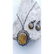 26 g. Antique Baltic amber set of necklace and earrings - 16