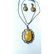 26 g. Antique Baltic amber set of necklace and earrings - 2