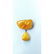 10 g. 100% natural Baltic amber brooch with pendant