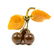 100% natural Baltic amber brooch vintage berries - 2