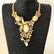 Amazing Vintage Amber Floral Necklace made from leaf
