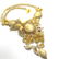 Amazing Vintage Amber Floral Necklace made from leaf - 6