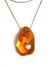 Fascinating Amber Pendant with chain, shaped like a
