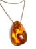 Fascinating Amber Pendant with chain, shaped like a - 2