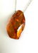 Fascinating Amber Pendant with chain, shaped like a - 3