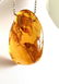 Fascinating Amber Pendant with chain, shaped like a - 7