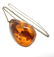 Fascinating Amber Pendant with chain, shaped like a - 8