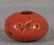 19c glass OJIME netsuke slide red coral