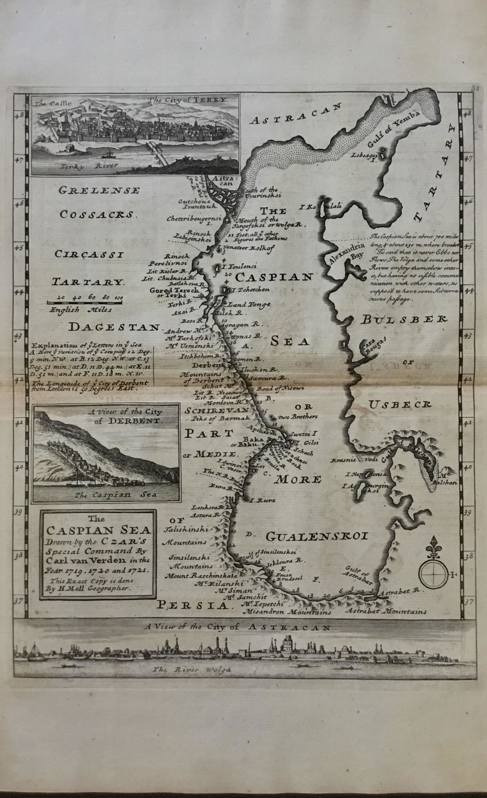 Caspian Sea. Detailed map. Best to date (1 of 2)