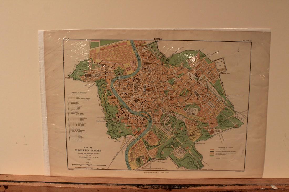 1885 Map of Rome (1 of 3)