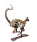 Handmade metal art of a jumping leopard - 2