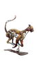 Handmade metal art of a jumping leopard - 6