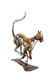 Handmade metal art of a jumping leopard - 7