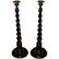 Pair of Impressive 18-1/2-Inch High Oak Barley Twist