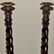 Pair of Impressive 18-1/2-Inch High Oak Barley Twist - 2