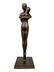 Abstract bronze sculpture of an embracing couple
