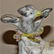 Rare Victorian Staffordshire Bird and Nest Quill - 8