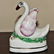 Victorian Staffordshire Swan Quill Holder, Circa 1860 - 2