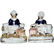 Pair of Victorian Staffordshire Quill Holders with