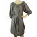 KORI Gray Cotton Linen Just Above Knee Length Belted