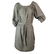KORI Gray Cotton Linen Just Above Knee Length Belted - 8