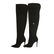 Deimille Black Suede Over The Knee Boots Pointed Toe - 4