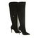Deimille Black Suede Over The Knee Boots Pointed Toe - 5