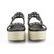 Vince Camuto Black Studded Leather Espadrille Flatforms - 6