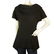 Fuzzi Black Short Sleeves Asymmetric Hemline Viscose