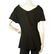 Fuzzi Black Short Sleeves Asymmetric Hemline Viscose - 2