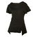 Fuzzi Black Short Sleeves Asymmetric Hemline Viscose - 5