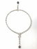 Reversible Black Pearl Drop Diamond Link Necklace in - 5
