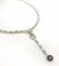 Reversible Black Pearl Drop Diamond Link Necklace in - 6