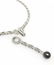 Reversible Black Pearl Drop Diamond Link Necklace in - 7