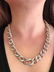 Long Pave Diamond Curb Link Necklace Convertible to - 4