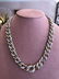 Long Pave Diamond Curb Link Necklace Convertible to - 6