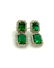 Emerald & Diamond Drop Earrings in 18k White Gold - - 5