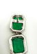 Emerald & Diamond Drop Earrings in 18k White Gold - - 7