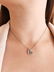 Double Heart Diamond Pendant with Round Diamonds in - 2