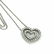 Double Heart Diamond Pendant with Round Diamonds in - 5