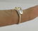 LADIES 14K YELLOW WHITE GOLD 1/5ct BAGUETTE DIAMOND - 6