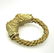 Double Lion Head Diamond and Enamel Ring in Textured - 3